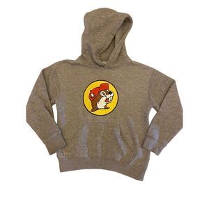 Buc-Ee's Gray Long Sleeve Graphic Hoodie Sz Youth XS